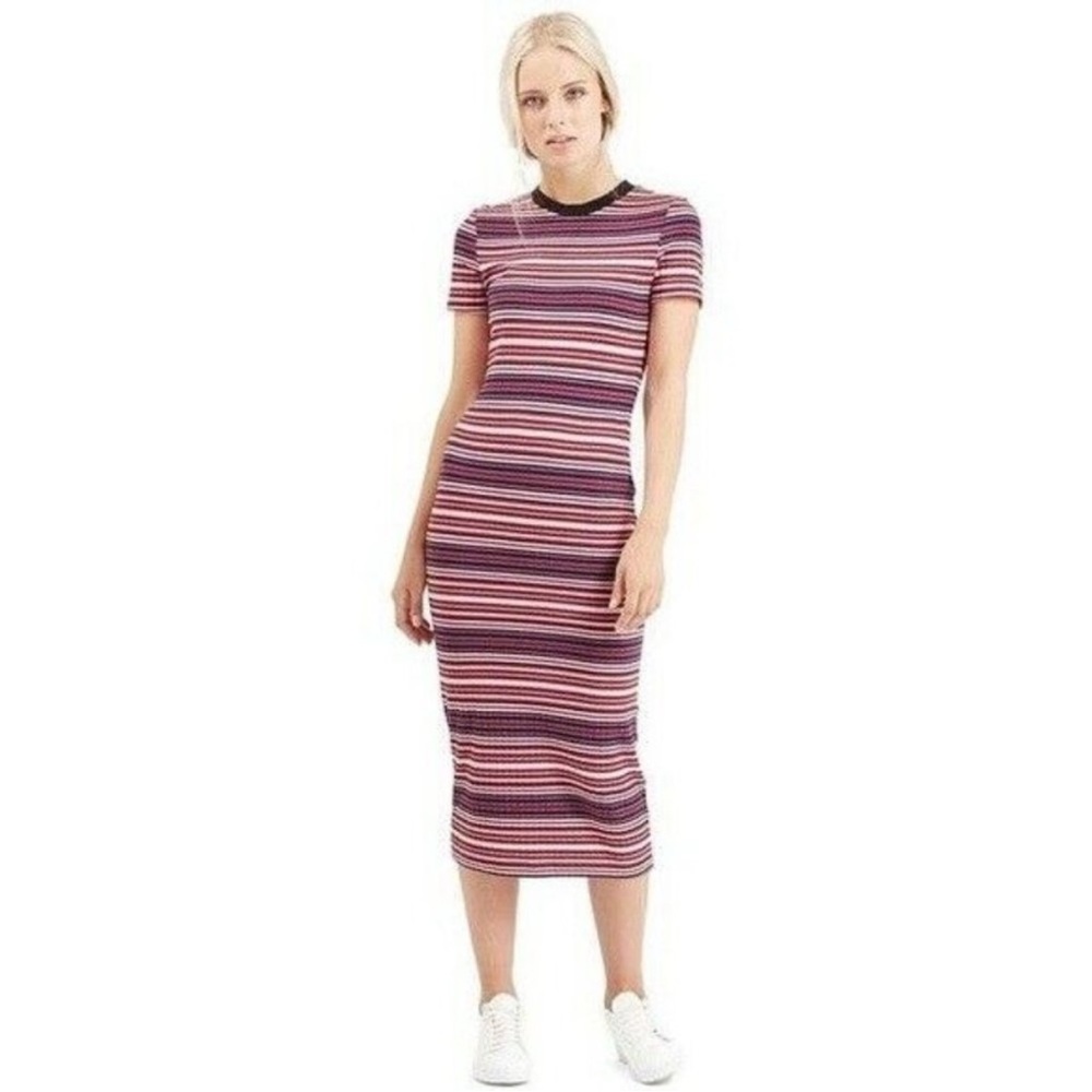 Topshop Multicolor Striped Midi Dress